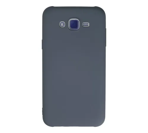 Samsung Galaxy J7 Kılıf Nano içi Kadife Silikon - Gri