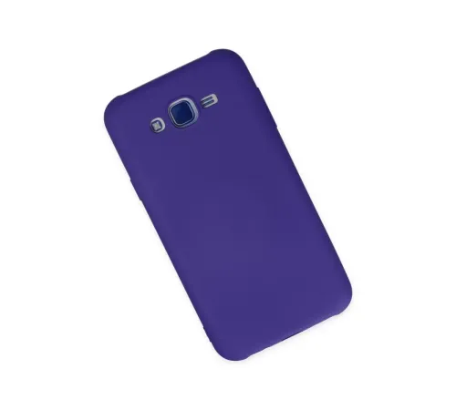 Samsung Galaxy J7 Kılıf Nano içi Kadife Silikon - Mor