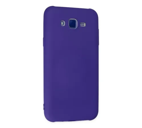 Samsung Galaxy J7 Kılıf Nano içi Kadife Silikon - Mor