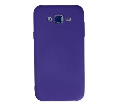 Samsung Galaxy J7 Kılıf Nano içi Kadife Silikon - Mor