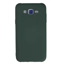 Samsung Galaxy J7 Kılıf Nano içi Kadife Silikon - Koyu Yeşil