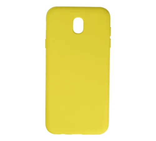 Samsung Galaxy J7 Pro / J730 Kılıf Nano içi Kadife Silikon - Sarı