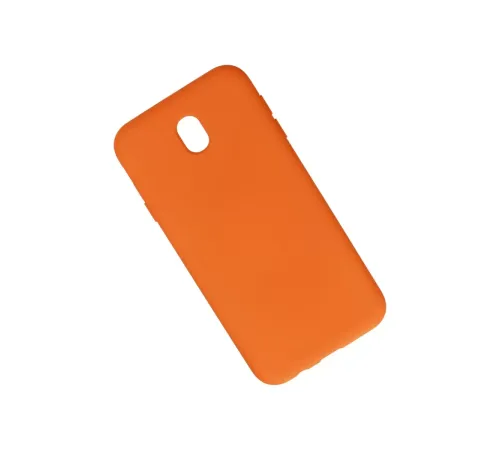 Samsung Galaxy J7 Pro / J730 Kılıf Nano içi Kadife Silikon - Turuncu
