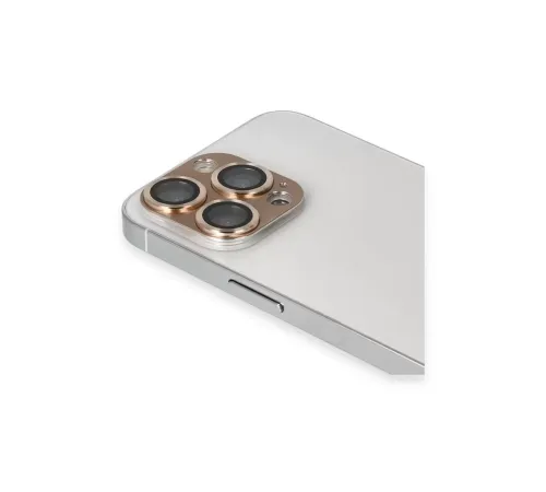 Apple iPhone 13 Pro Max Pers Alüminyum Kamera Lens - Gold