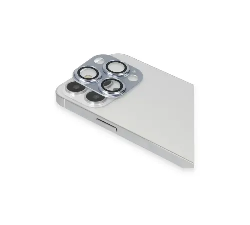 Apple iPhone 13 Pro Max Pers Alüminyum Kamera Lens - Sierra Blue