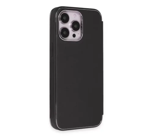 Apple iPhone 13 Pro Kılıf Dolpin Kapaklı - Siyah