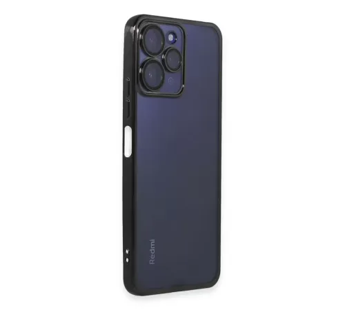 Xiaomi Redmi 12 Kılıf Lensli Silikon - Siyah