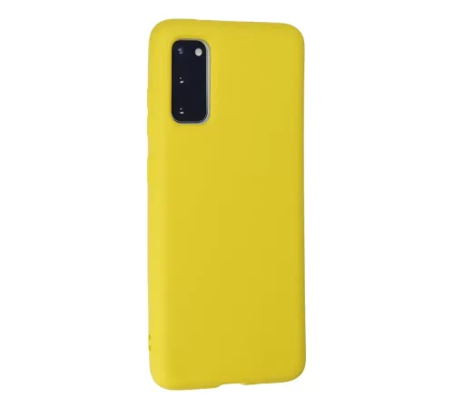Samsung Galaxy S20 Kılıf Nano içi Kadife Silikon - Sarı