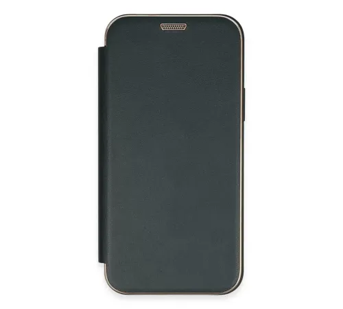 Apple iPhone 12 Kılıf Dolpin Kapaklı - Koyu Yeşil