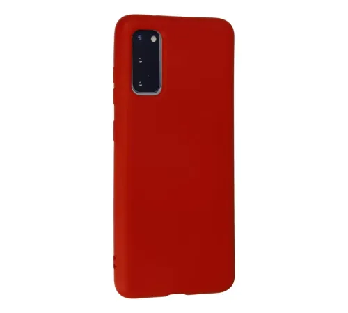 Samsung Galaxy S20 Kılıf Nano içi Kadife Silikon - Kırmızı