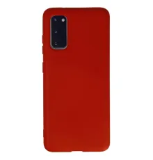 Samsung Galaxy S20 Kılıf Nano içi Kadife Silikon - Kırmızı