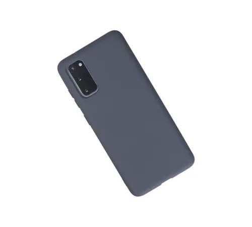 Samsung Galaxy S20 Kılıf Nano içi Kadife Silikon - Gri