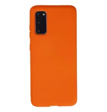 Samsung Galaxy S20 Kılıf Nano içi Kadife Silikon - Turuncu