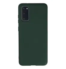 Samsung Galaxy S20 Kılıf Nano içi Kadife Silikon - Koyu Yeşil