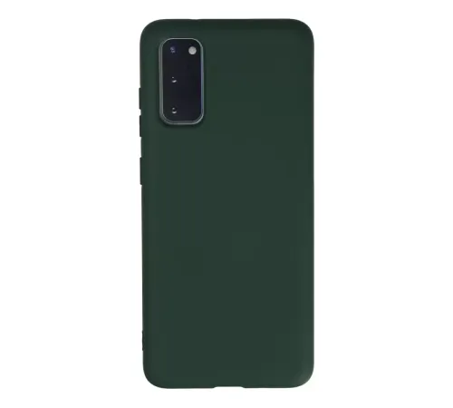 Samsung Galaxy S20 Kılıf Nano içi Kadife Silikon - Koyu Yeşil