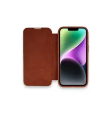 Apple iPhone 14 Pro Kılıf Dolpin Kapaklı - Kahverengi
