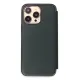 Apple iPhone 14 Pro Kılıf Dolpin Kapaklı - Koyu Yeşil