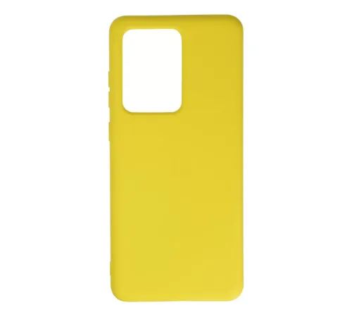 Samsung Galaxy S20 Ultra Kılıf Nano içi Kadife Silikon - Sarı