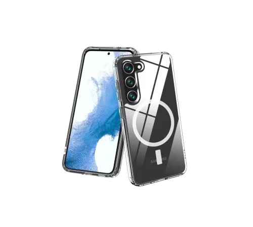 Samsung Galaxy S23 Plus Kılıf Magneticsafe Şeffaf Silikon - Şeffaf