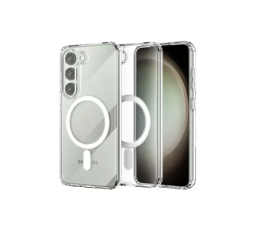 Samsung Galaxy S23 Plus Kılıf Magneticsafe Şeffaf Silikon - Şeffaf
