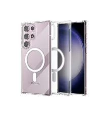 Samsung Galaxy S23 Ultra Kılıf Magneticsafe Şeffaf Silikon - Şeffaf