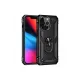 Apple iPhone 13 Pro Max Kılıf Sofya Yüzüklü Silikon Kapak - Siyah