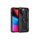 Apple iPhone 13 Pro Max Kılıf Sofya Yüzüklü Silikon Kapak - Siyah