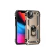 Apple iPhone 13 Kılıf Sofya Yüzüklü Silikon Kapak - Gold