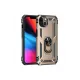 Apple iPhone 13 Kılıf Sofya Yüzüklü Silikon Kapak - Gold