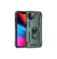 Apple iPhone 13 Kılıf Sofya Yüzüklü Silikon Kapak - Yeşil