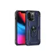 Apple iPhone 13 Pro Kılıf Sofya Yüzüklü Silikon Kapak - Lacivert
