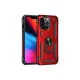 Apple iPhone 13 Pro Kılıf Sofya Yüzüklü Silikon Kapak - Kırmızı
