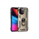 Apple iPhone 13 Pro Kılıf Sofya Yüzüklü Silikon Kapak - Gold
