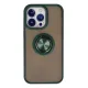 Apple iPhone 13 Pro Kılıf Montreal Yüzüklü Silikon Kapak - Yeşil