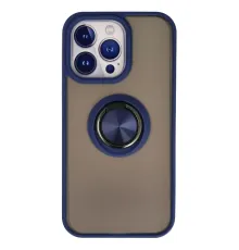 Apple iPhone 13 Pro Kılıf Montreal Yüzüklü Silikon Kapak - Lacivert