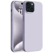 Apple iPhone 15 Kılıf First Silikon - Lila