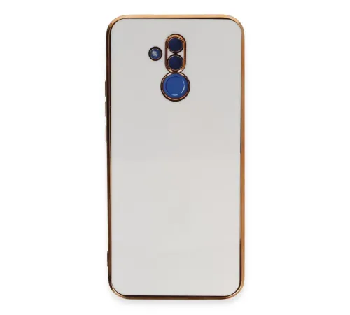 Huawei Mate 20 Lite Kılıf Volet Silikon - Beyaz