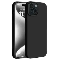 Apple iPhone 15 Plus Kılıf First Silikon - Siyah