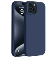 Apple iPhone 15 Plus Kılıf First Silikon - Lacivert