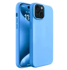 Apple iPhone 15 Plus Kılıf First Silikon - Mavi