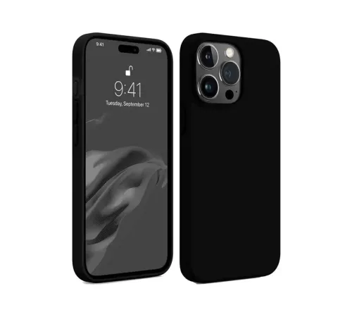 Apple iPhone 15 Pro Kılıf First Silikon - Siyah