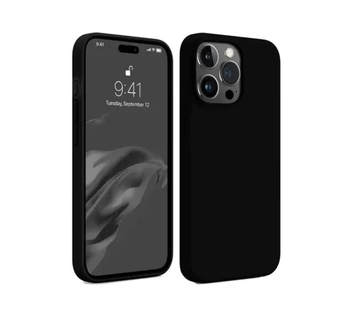 Apple iPhone 15 Pro Kılıf First Silikon - Siyah