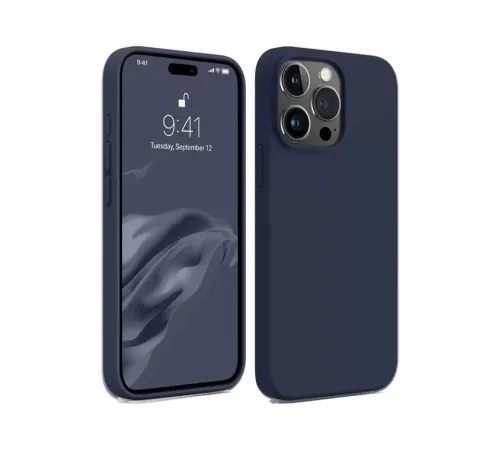 Apple iPhone 15 Pro Kılıf First Silikon - Lacivert
