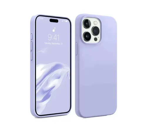 Apple iPhone 15 Pro Kılıf First Silikon - Lila