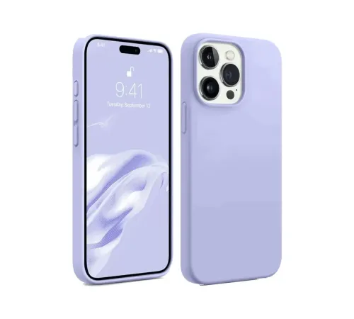 Apple iPhone 15 Pro Kılıf First Silikon - Lila