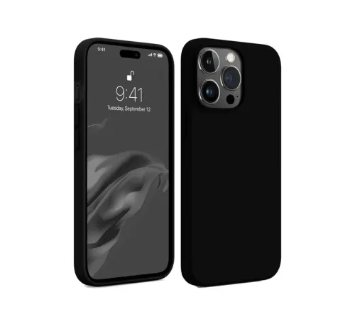 Apple iPhone 15 Pro Max Kılıf First Silikon - Siyah