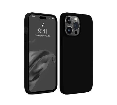 Apple iPhone 15 Pro Max Kılıf First Silikon - Siyah