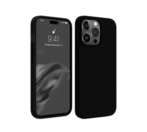 Apple iPhone 15 Pro Max Kılıf First Silikon - Siyah