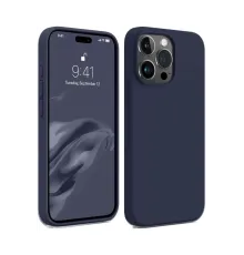 Apple iPhone 15 Pro Max Kılıf First Silikon - Lacivert