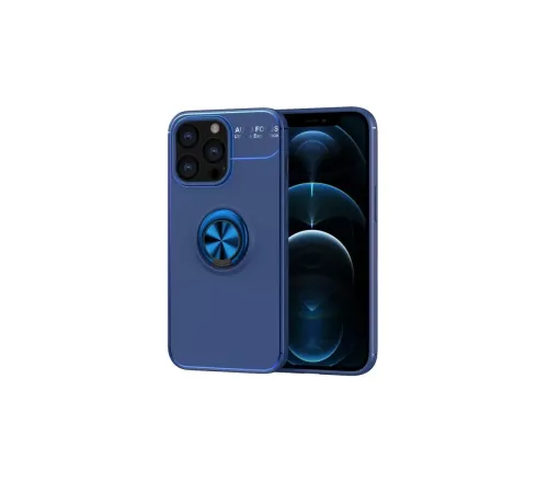 Apple iPhone 13 Pro Kılıf Range Yüzüklü Silikon - Mavi